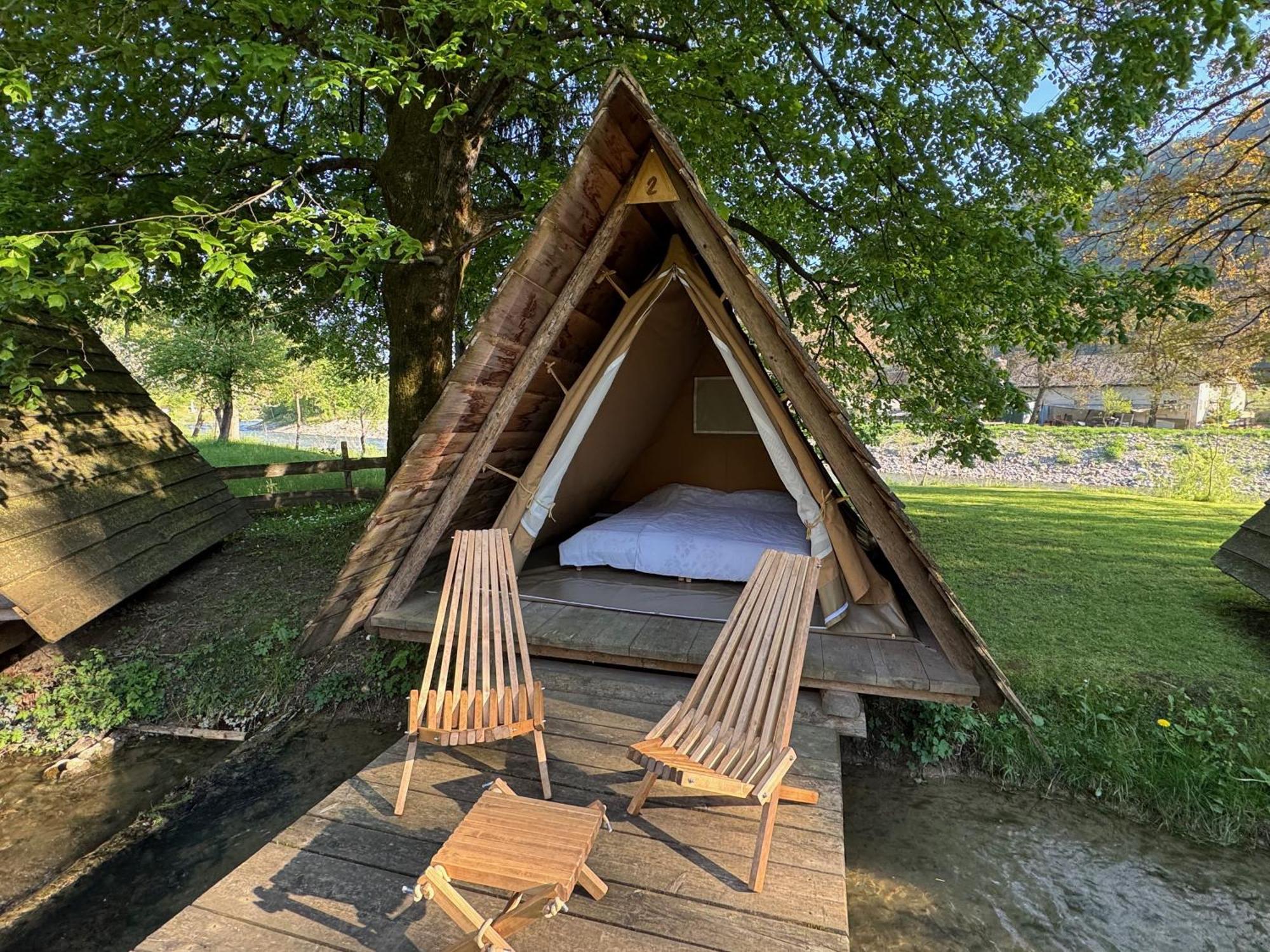 Hotel Kamp Na Otoku - Ljubno Ob Savinji Exteriér fotografie