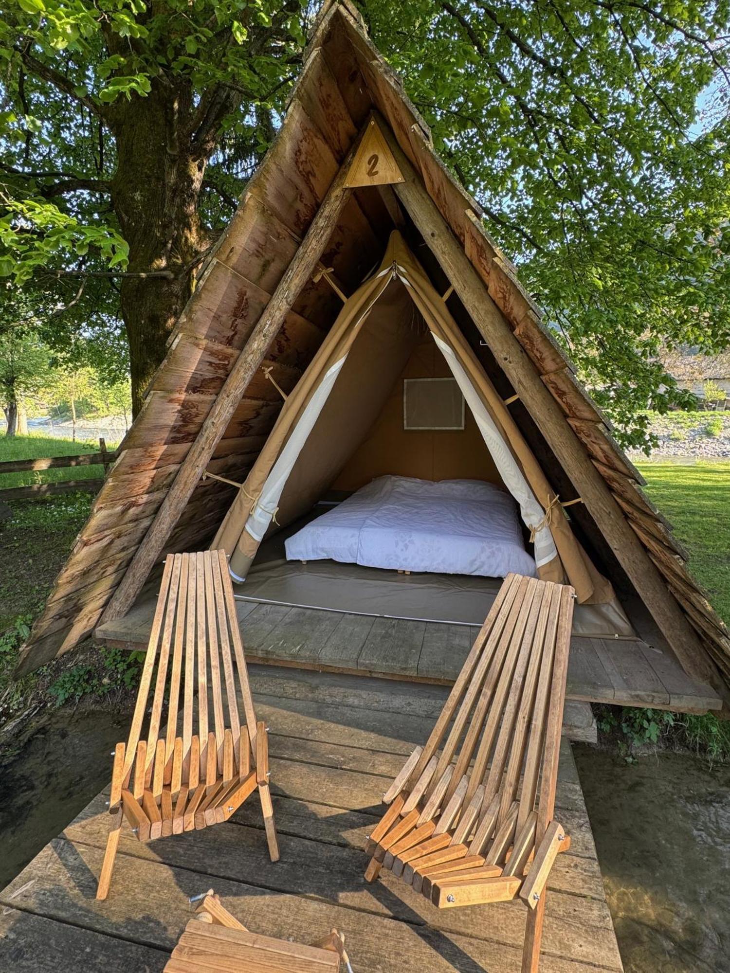 Hotel Kamp Na Otoku - Ljubno Ob Savinji Exteriér fotografie